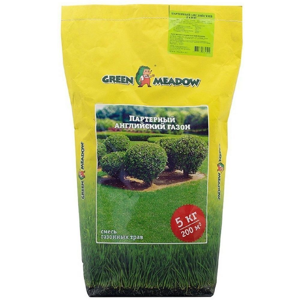 фото Семена газонной травы партерный английский газон green meadow 5 кг