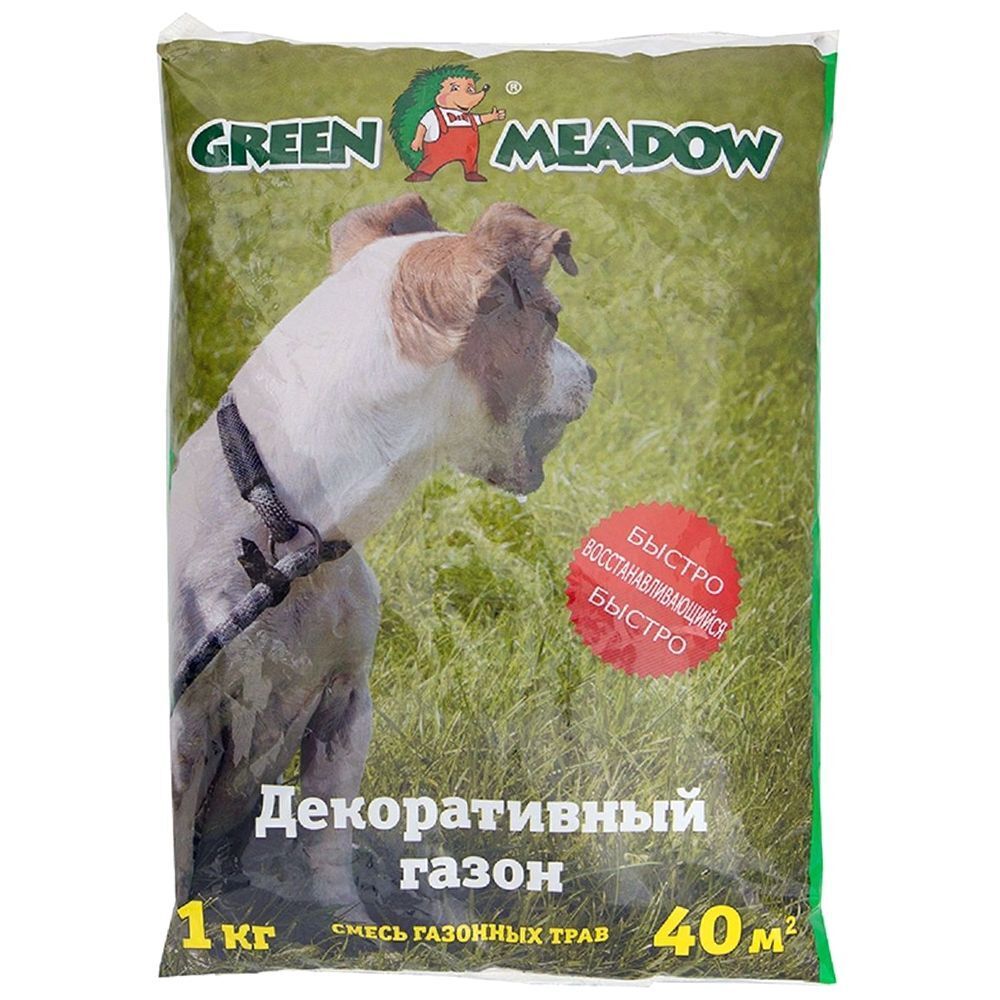 Семена газонной травы Быстровосстанавливающийся газон Green Meadow 1 кг газон green meadow декоративный элитарный 1 кг