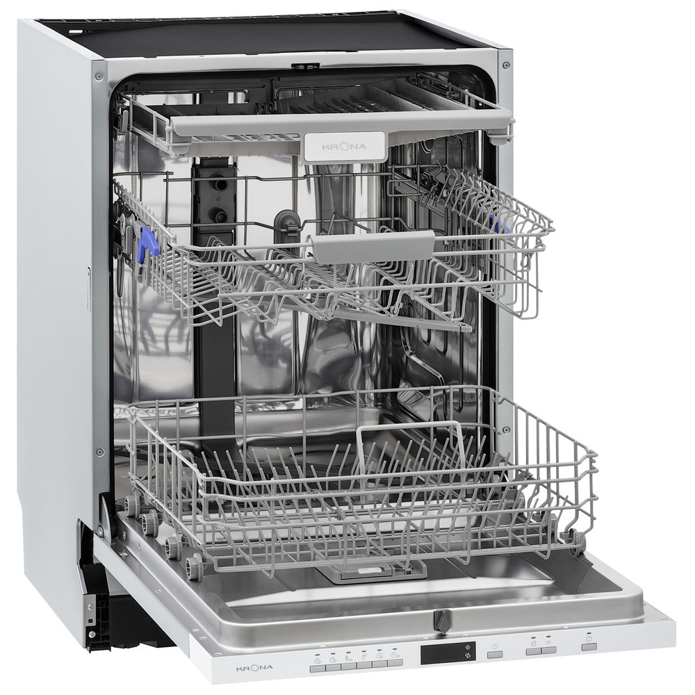 Посудомоечная машина встраиваемая Krona Optima 60 см сталь (КА-00005775) корзина из джута поле для приборов и хлеба 1 шт