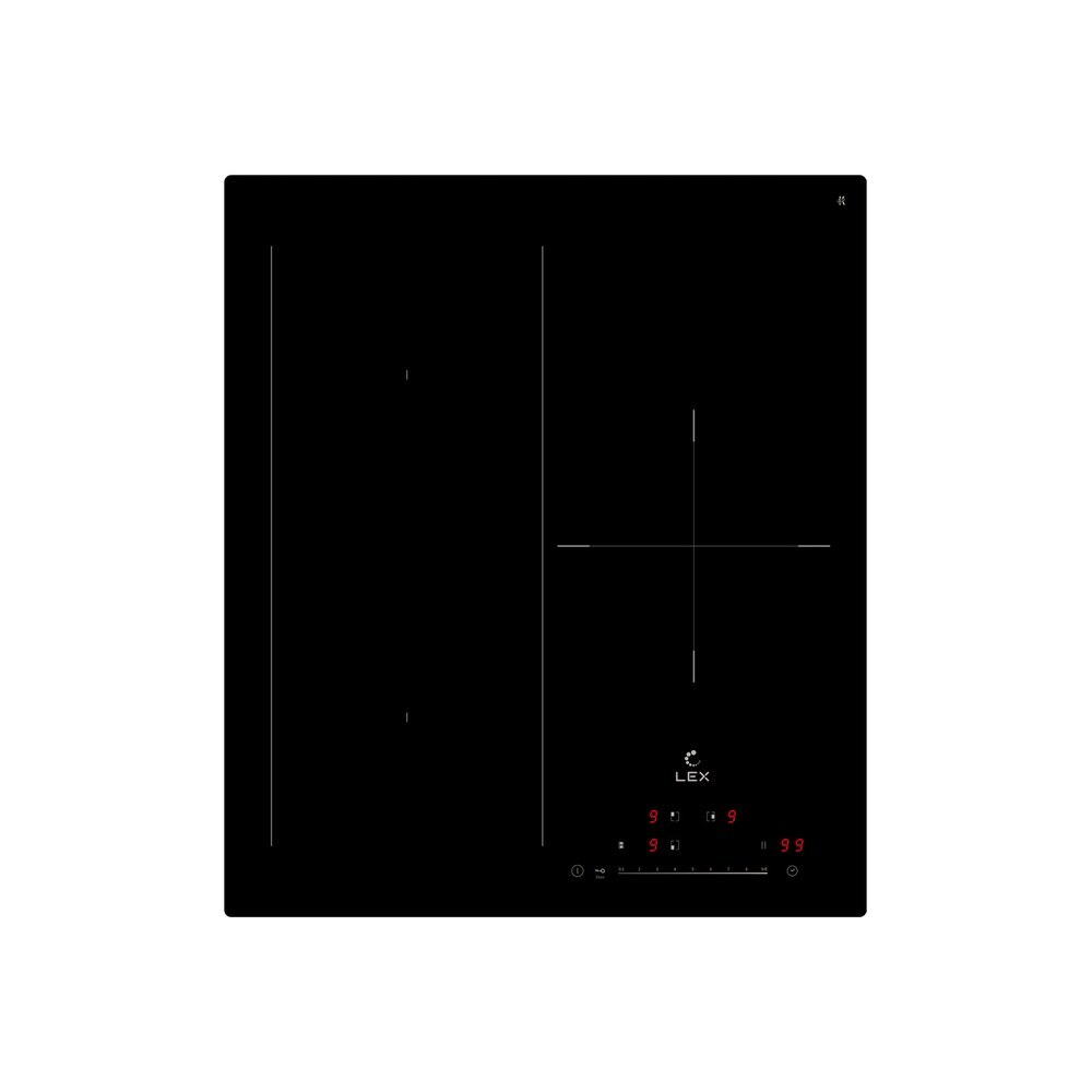 Варочная панель индукционная Lex EVI 431A 3 конфорки черная варочная поверхность lex evi 320 bl индукционная 2 конфорки сенсор черная