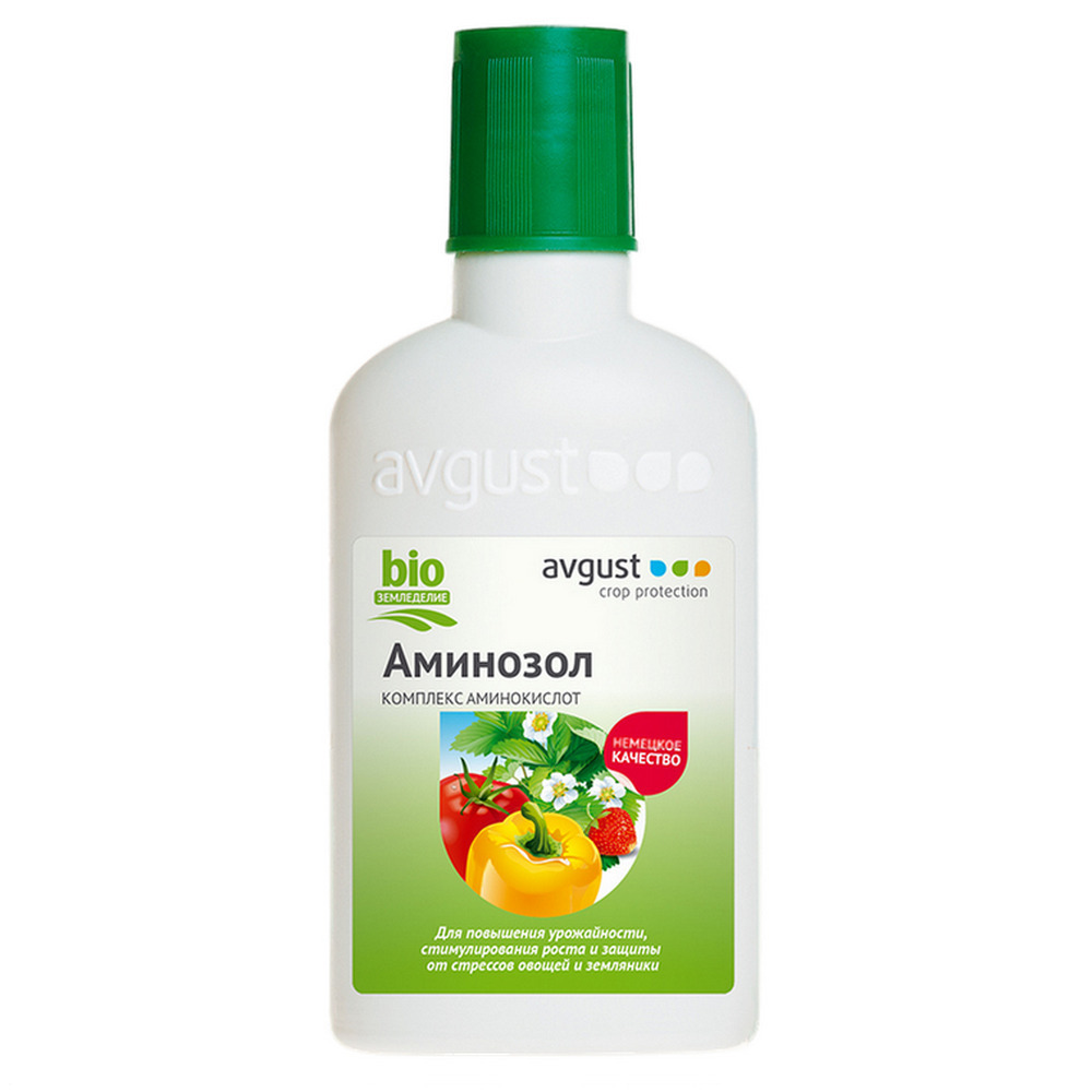 Удобрение жидкое для стимуляции роста Аминозол Avgust 100 мл регулятор роста для повышения урожайности avgust аминозол 5 мл
