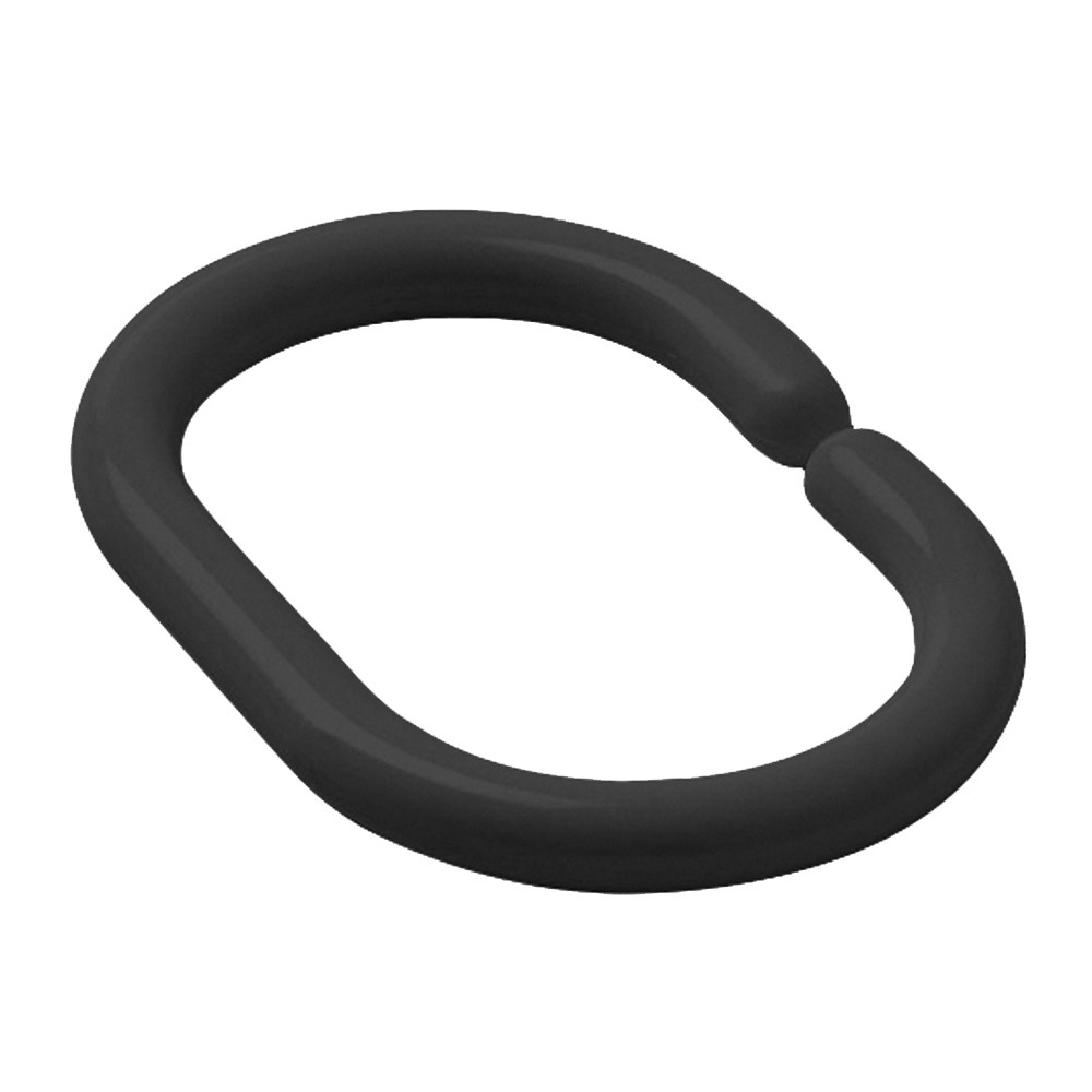 Кольца для штор Iddis Optima Home пластиковые черные (12 шт.) (RID013P) кольца для штор fora пластиковые хром 12 шт