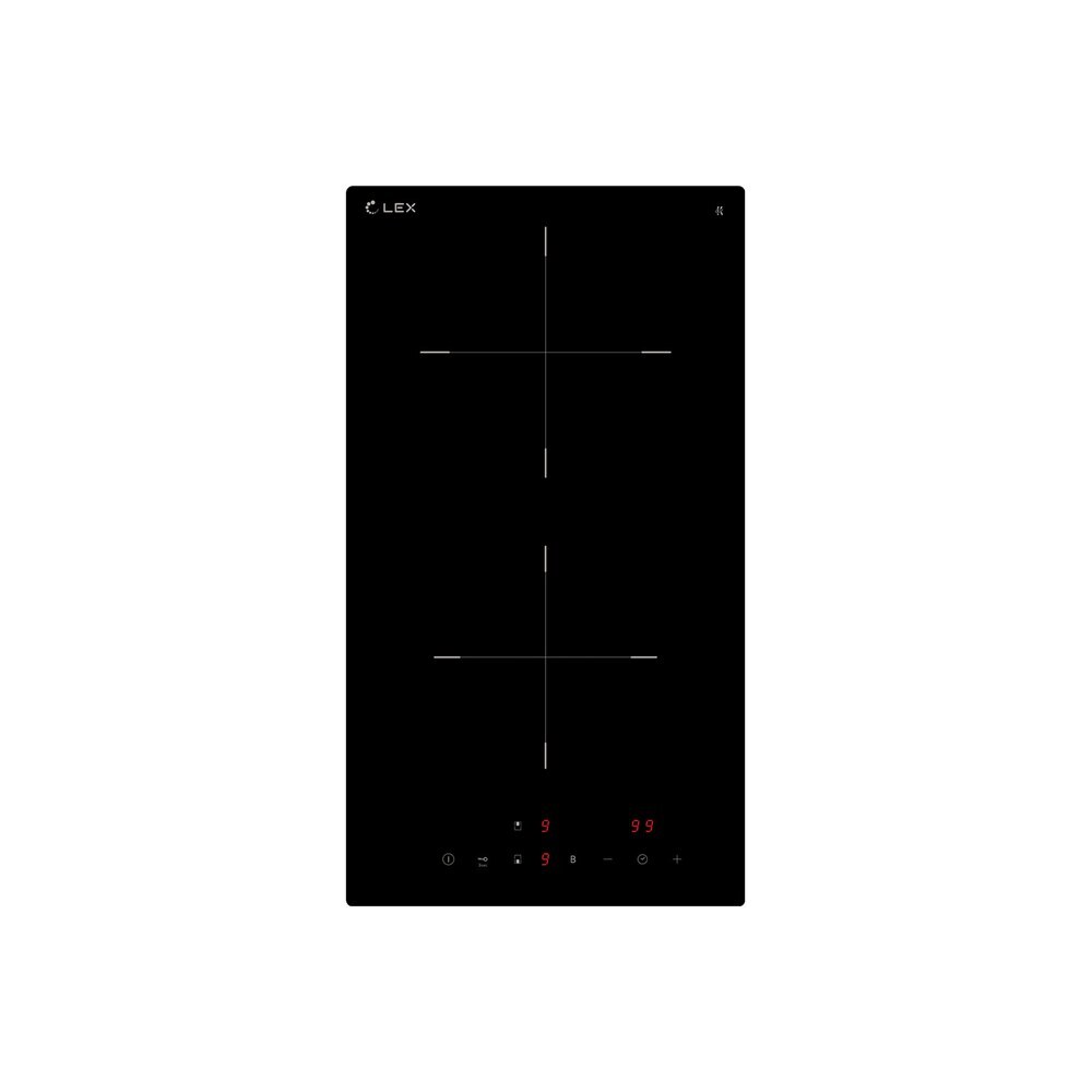 Варочная панель индукционная Lex EVI 320A BL 2 конфорки черная встраиваемая электрическая варочная панель lex evi 320 f bl