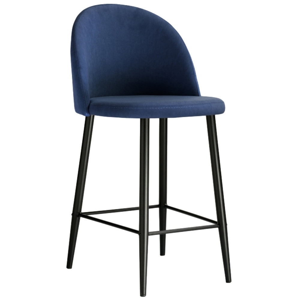 Стул барный Амизуре темно-синий (448662) кожаное седло стул для кухни островка барный стул барный стул роскошный стол для ресторана барный стул седло барный стул