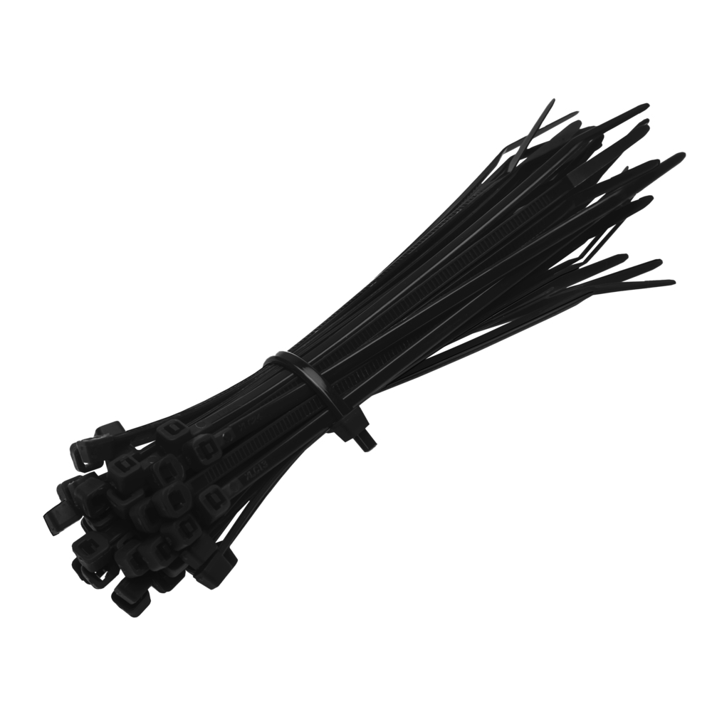 Стяжка кабельная Duwi 100x2,5 мм нейлоновая черная (100 шт.) (30256 8) 1 компл 20 контактов mg610363 7123 1403 автомобильная электрическая кабельная розетка mg 610363 жгут проводов штепсельная вилка