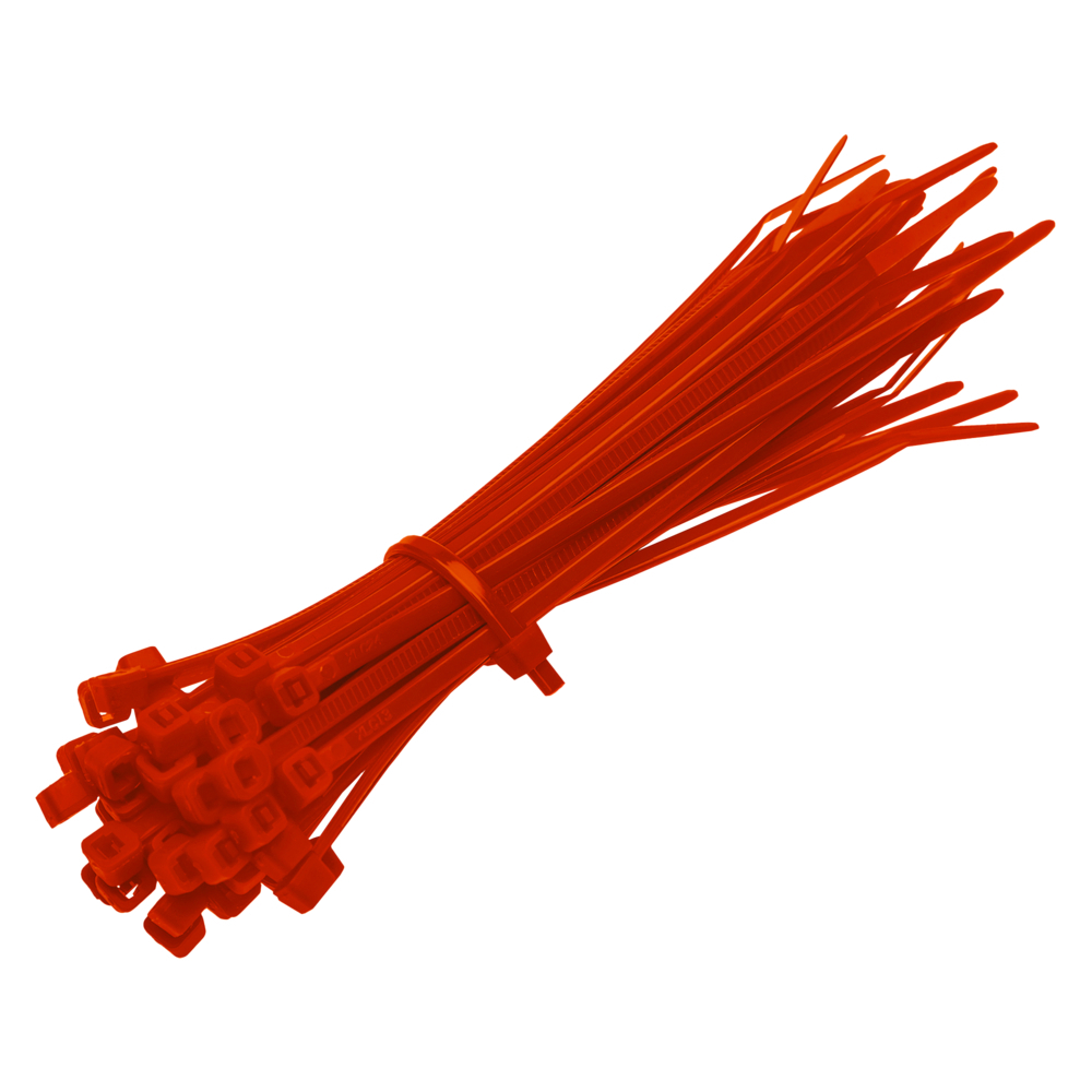 Стяжка кабельная Duwi 100x2,5 мм нейлоновая красная (25 шт.) (30220 9) 1 компл 20 контактов mg610363 7123 1403 автомобильная электрическая кабельная розетка mg 610363 жгут проводов штепсельная вилка