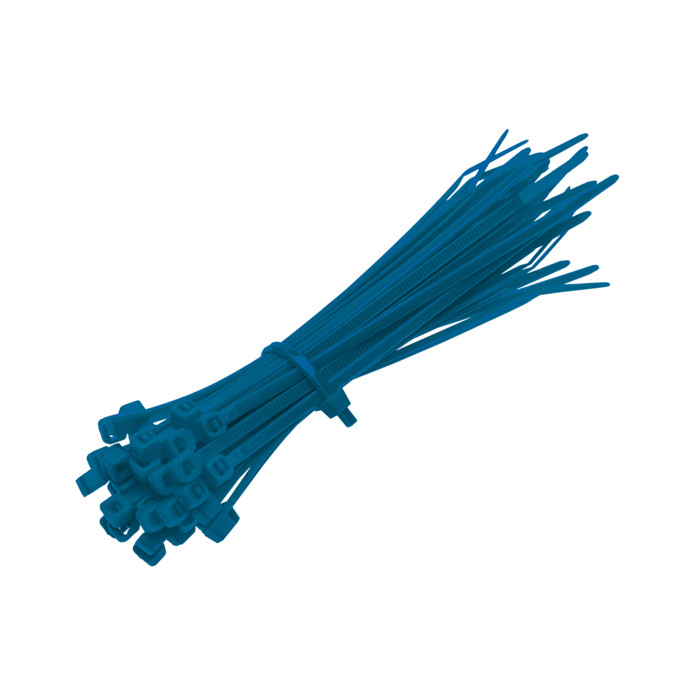 фото Стяжка кабельная duwi 100x2,5 мм нейлоновая синяя (25 шт.) (30221 6) düwi
