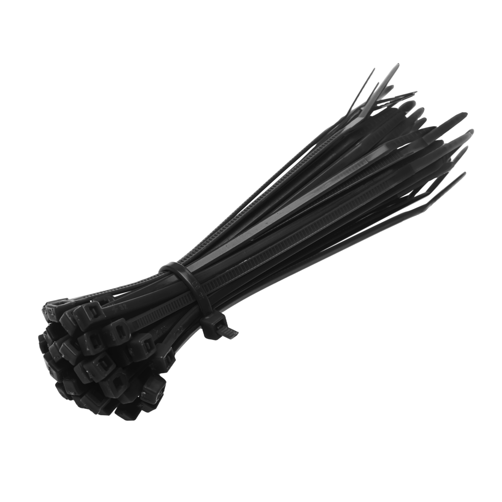 фото Стяжка кабельная duwi 200x2,5 мм нейлоновая черная (100 шт.) (30264 3) düwi