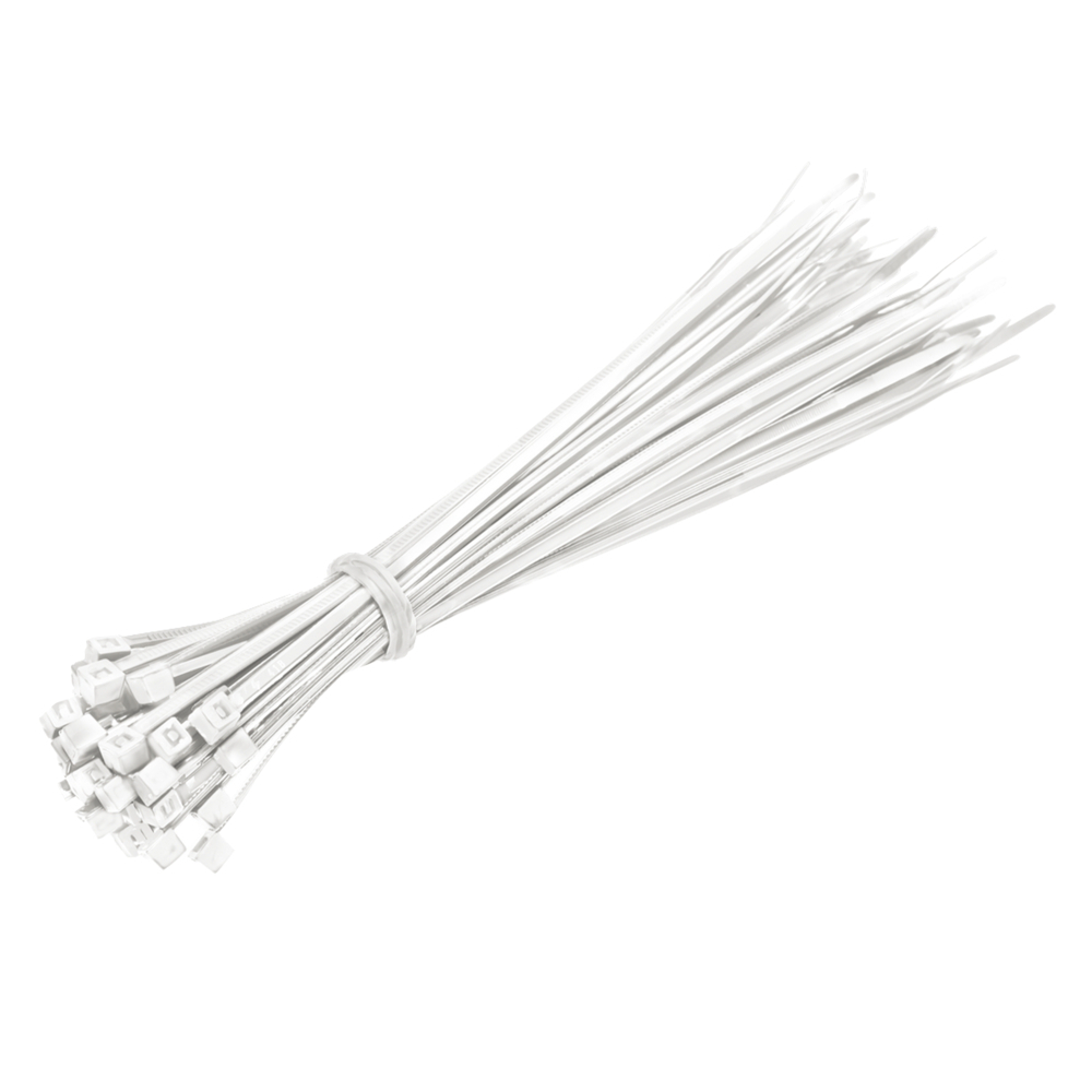 Стяжка кабельная Duwi 300x3,6 мм нейлоновая белая (100 шт.) (30273 5) стяжка кабельная fortisflex нсс easyfix 100х2 5 мм полиамидная белая 100 шт 84799