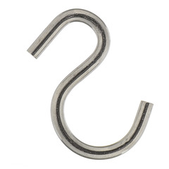 Крюк s-образный ассиметричный d4 мм нержавеющая сталь (2 шт.)