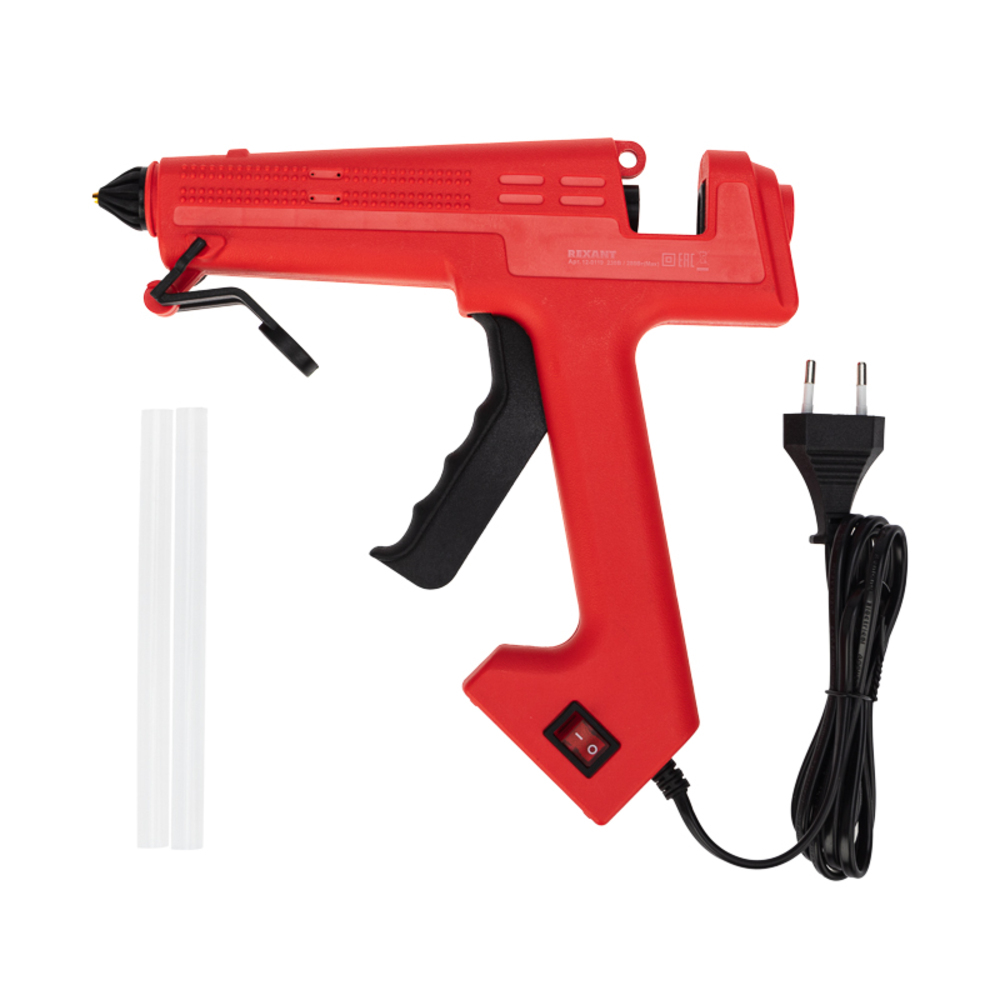 Пистолет клеевой электрический Rexant ProfiMax 280 Вт (12-0119) 10 шт 0 4 мм экструдер для 3d принтера mk8 сопла 10 шт 0 4 мм сопла из нержавеющей стали очищающие иглы с гаечным ключом и пинцетом для