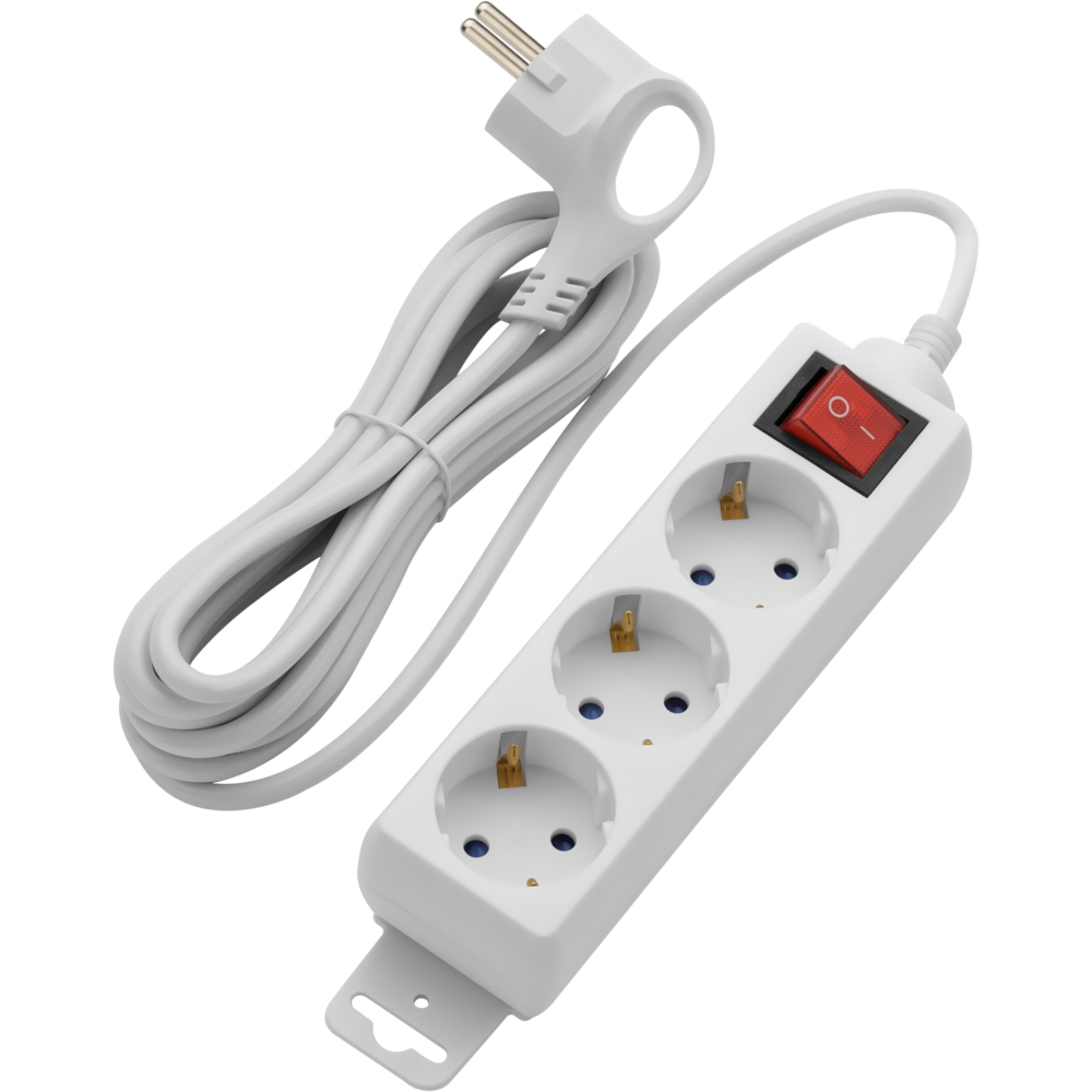 

Удлинитель Düwi 3 розетки 3 м H05VV-F 3х1,5 мм2 16 А 3,68 кВт с кнопкой белый (32058 6)