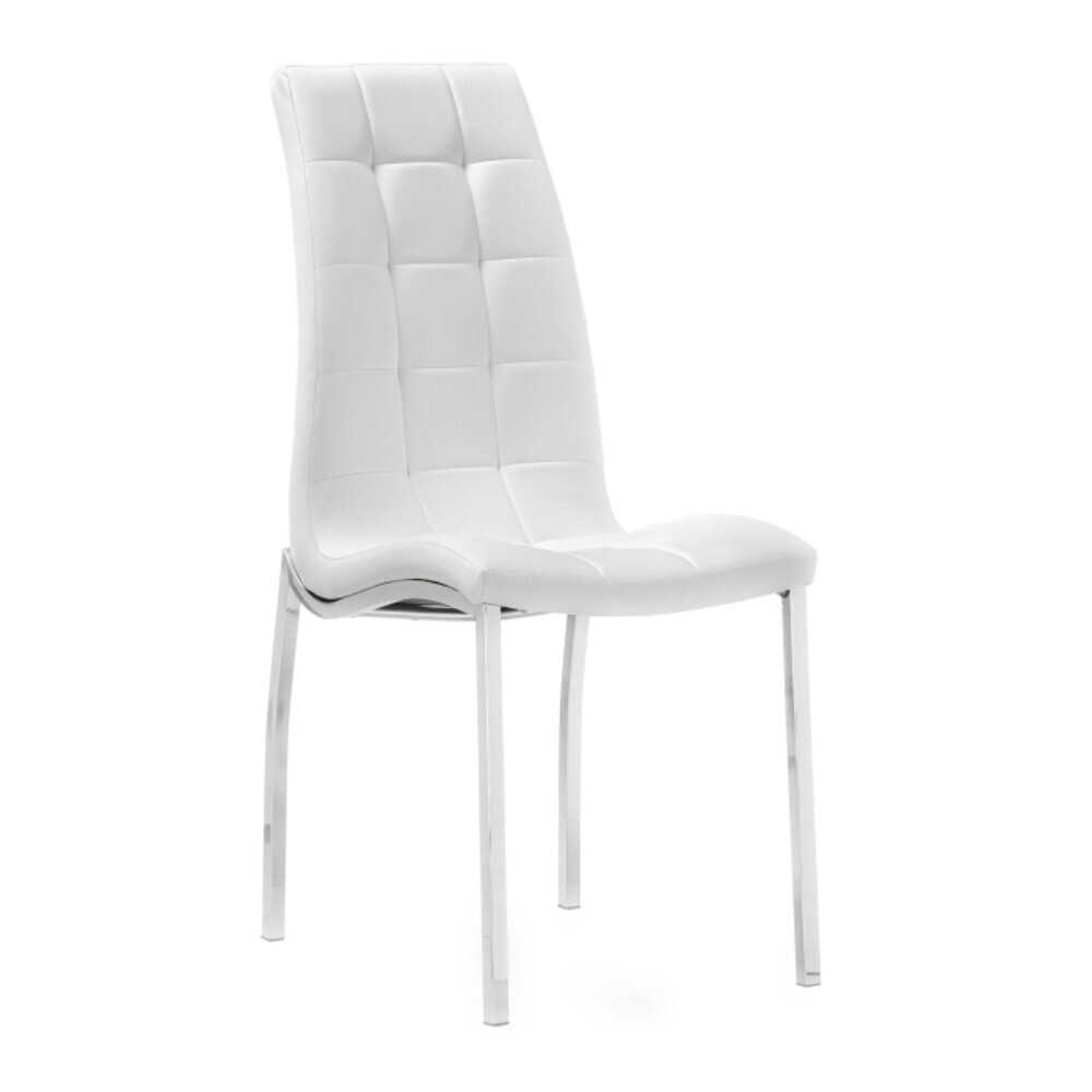 Стул DC2-092-2 белый (15733) dc2 092 2 белый стул серый хромированный металл