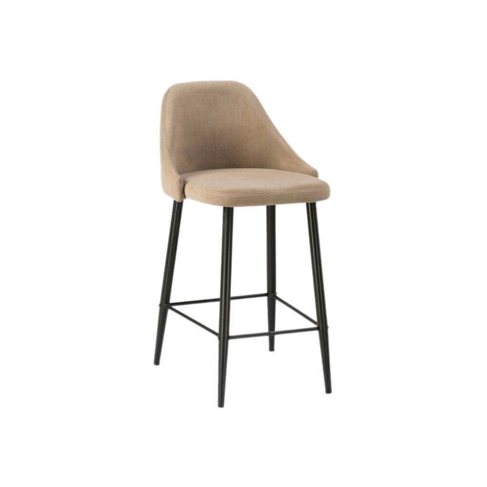 скандинавский барный стул из массива дерева для дома легкая роскошная мебель для кафе ресторана дизайнерский стул со спинкой высокий бар Стул барный Джама бежевый (448665)
