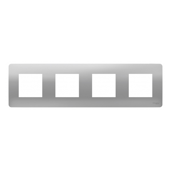 

Рамка Schneider Electric Unica NEW STUDIO NU200830 четырехместная универсальная алюминий