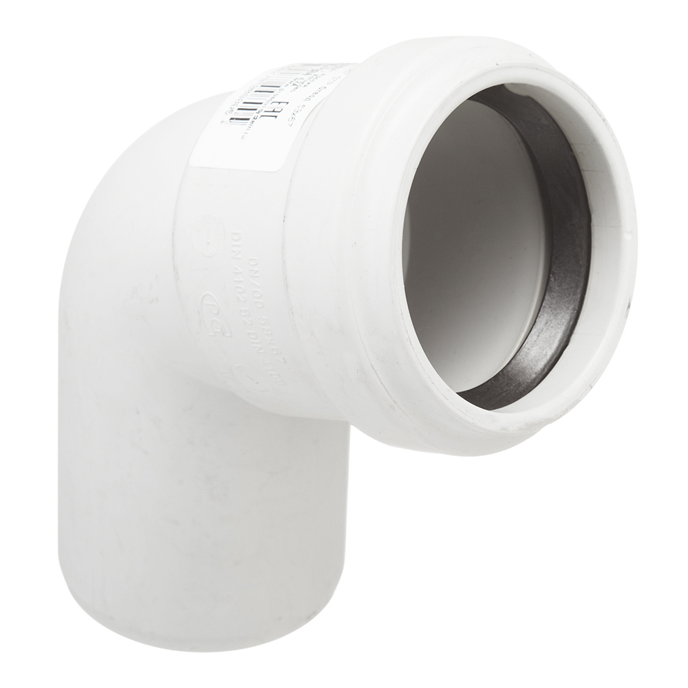 Отвод Pro Aqua Stilte Plus d58 мм 67° пластиковый шумопоглощающий для внутренней канализации