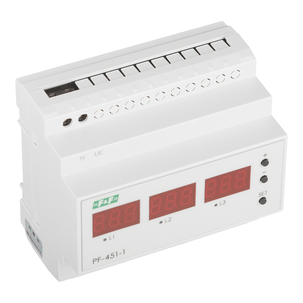 Переключатель F&F PF-451-1 для резервирования сети на 6 модулей пластиковый IP20 светло-серый f