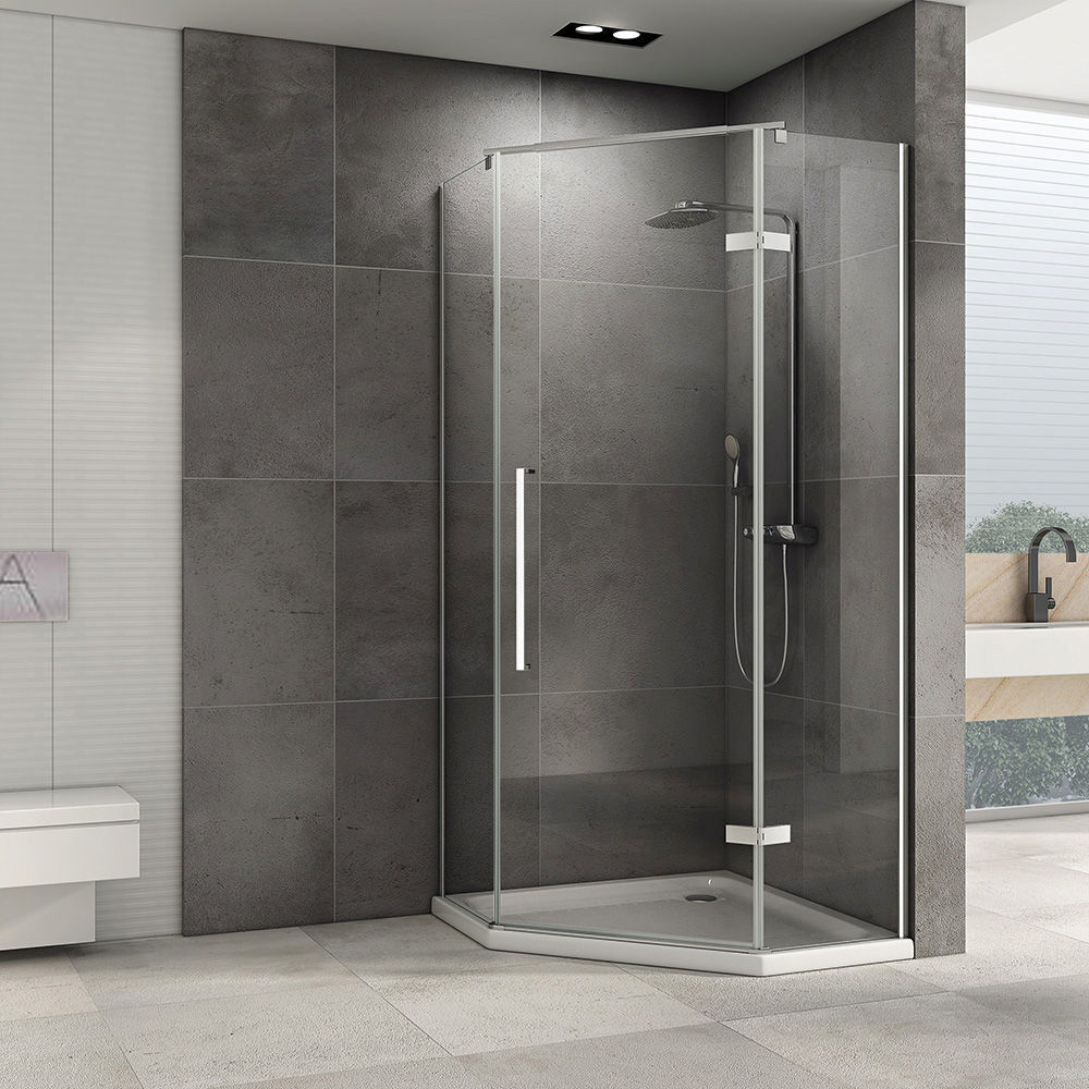 

Душевой уголок Abber Ewiges Wasser хром 90х90х195 см пятиугольник стекло прозрачное 6 мм (AG05090)