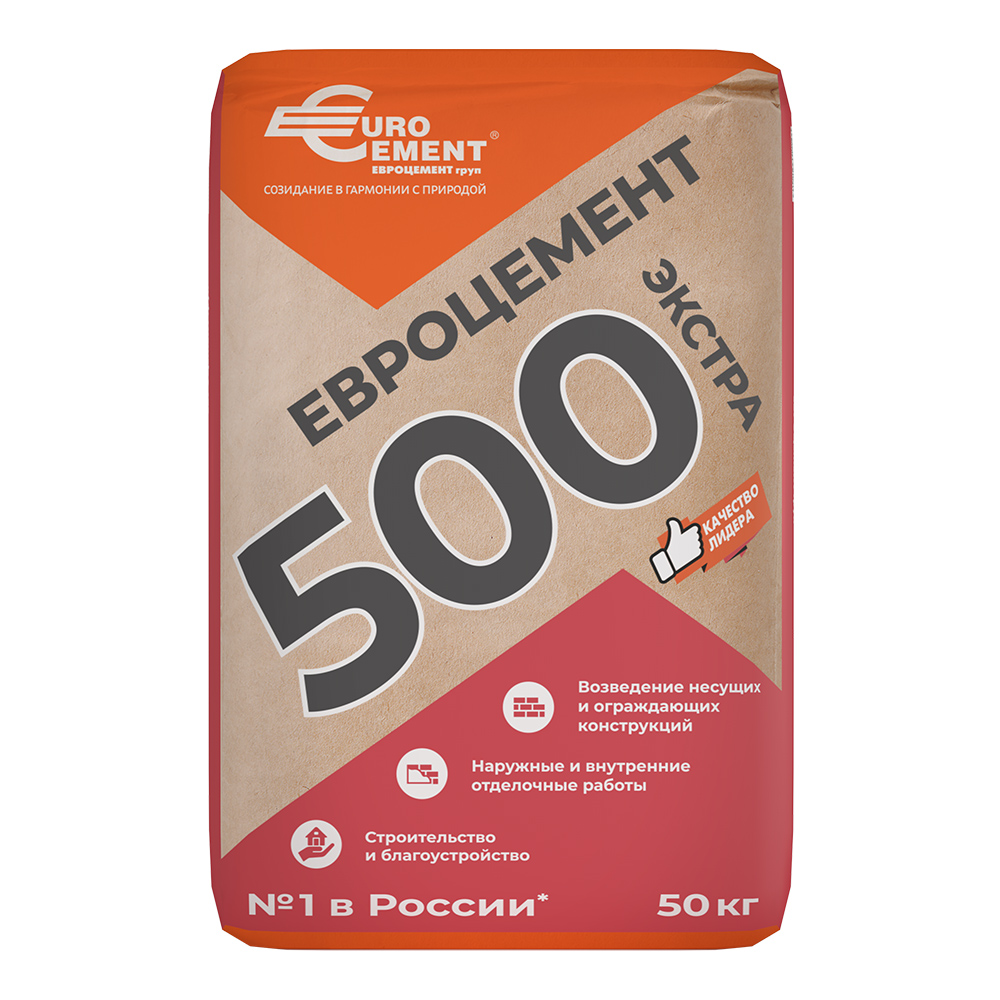 фото Цемент евроцемент м500 д0 цем i 42,5 50 кг