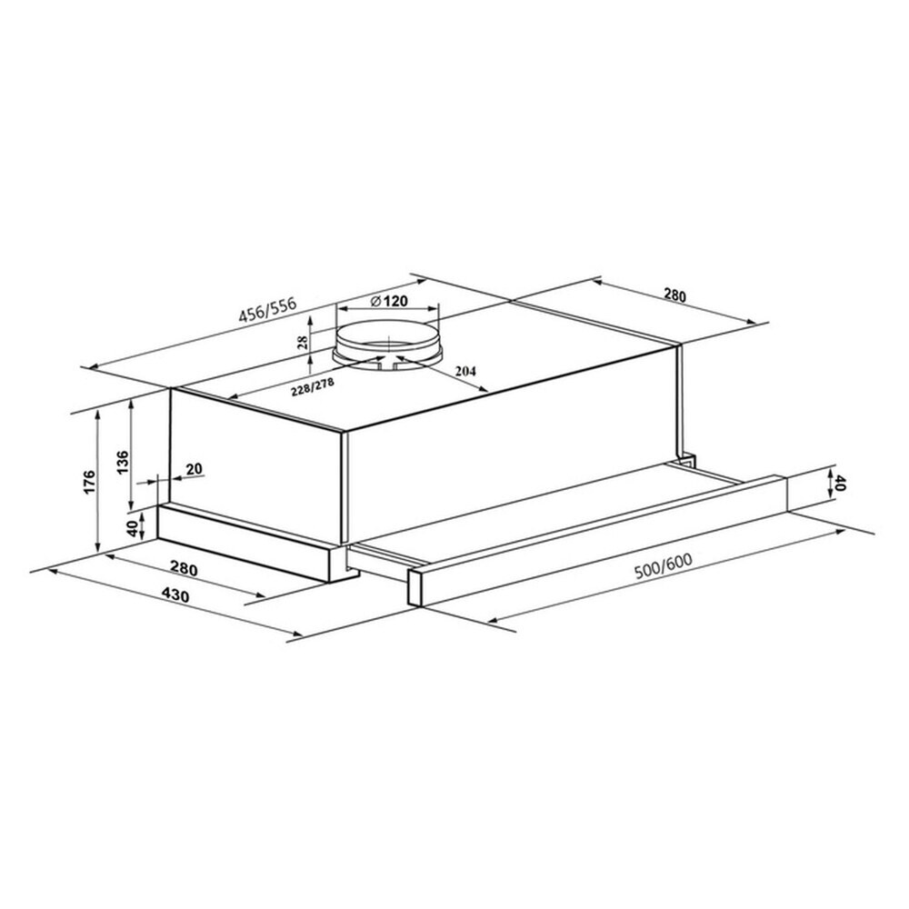 

Кухонная вытяжка встраиваемая Maunfeld Clyde 60 см белая (КА-00022044), Белый