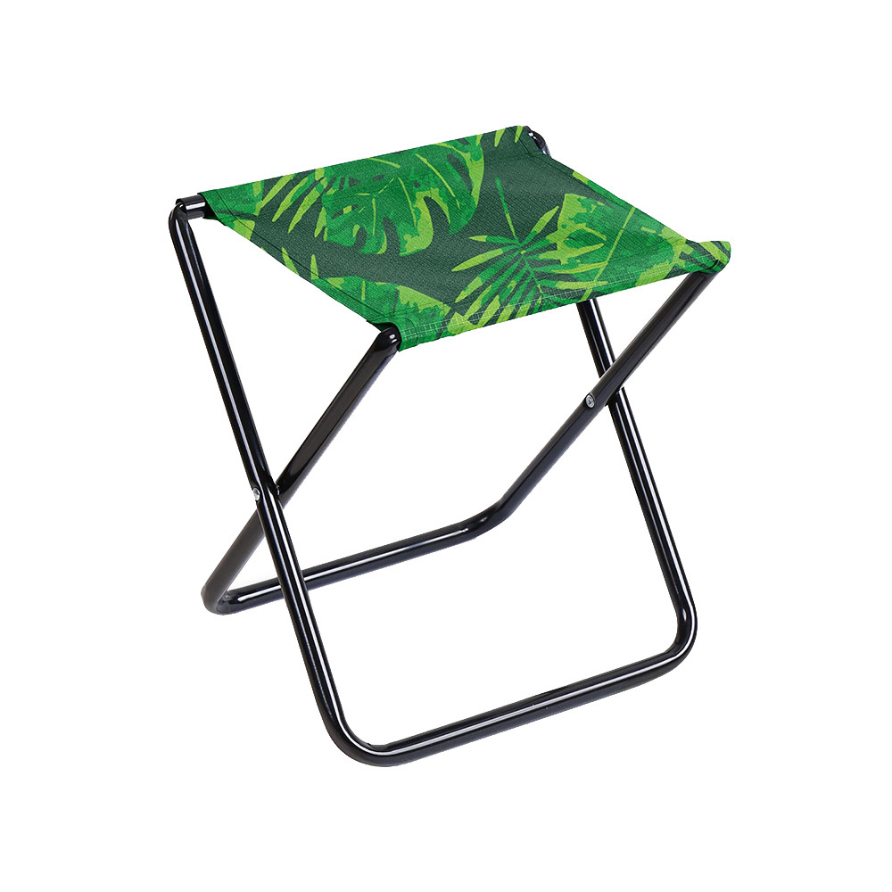 Стул складной Ника темный с тропическими листьями  350х300х370 мм походный (ПС/СФ) складной стул уличный складной стул складной стул небольшой стул складной портативный складной стул для рыбалки