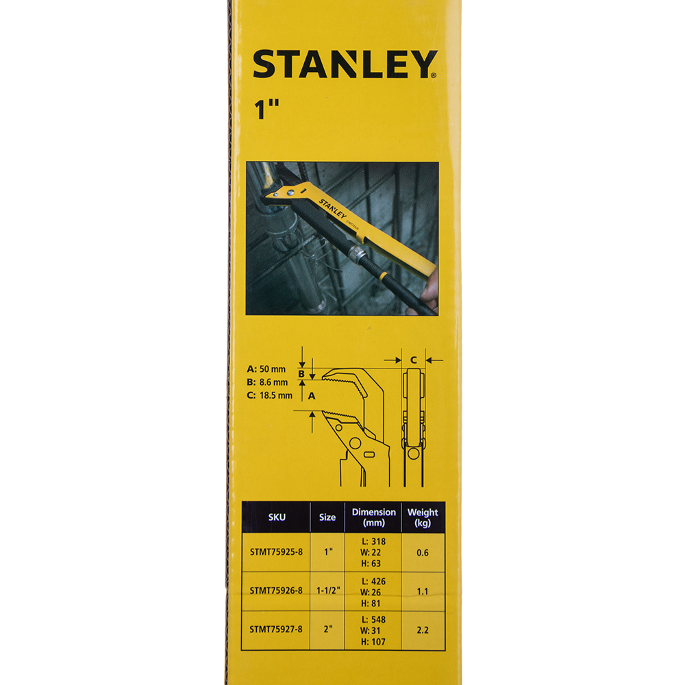 фото Ключ трубный stanley 1" 90 градусов