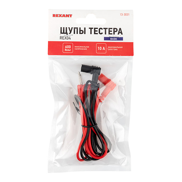 

Щупы Rexant (13-3031) REX04 для тестера и токовых клещей, Красно-черный