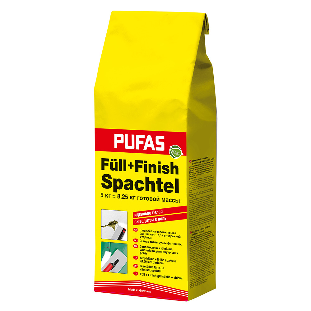 

Шпаклевка гипсовая Pufas Full-Finish Spachtel белая 5 кг