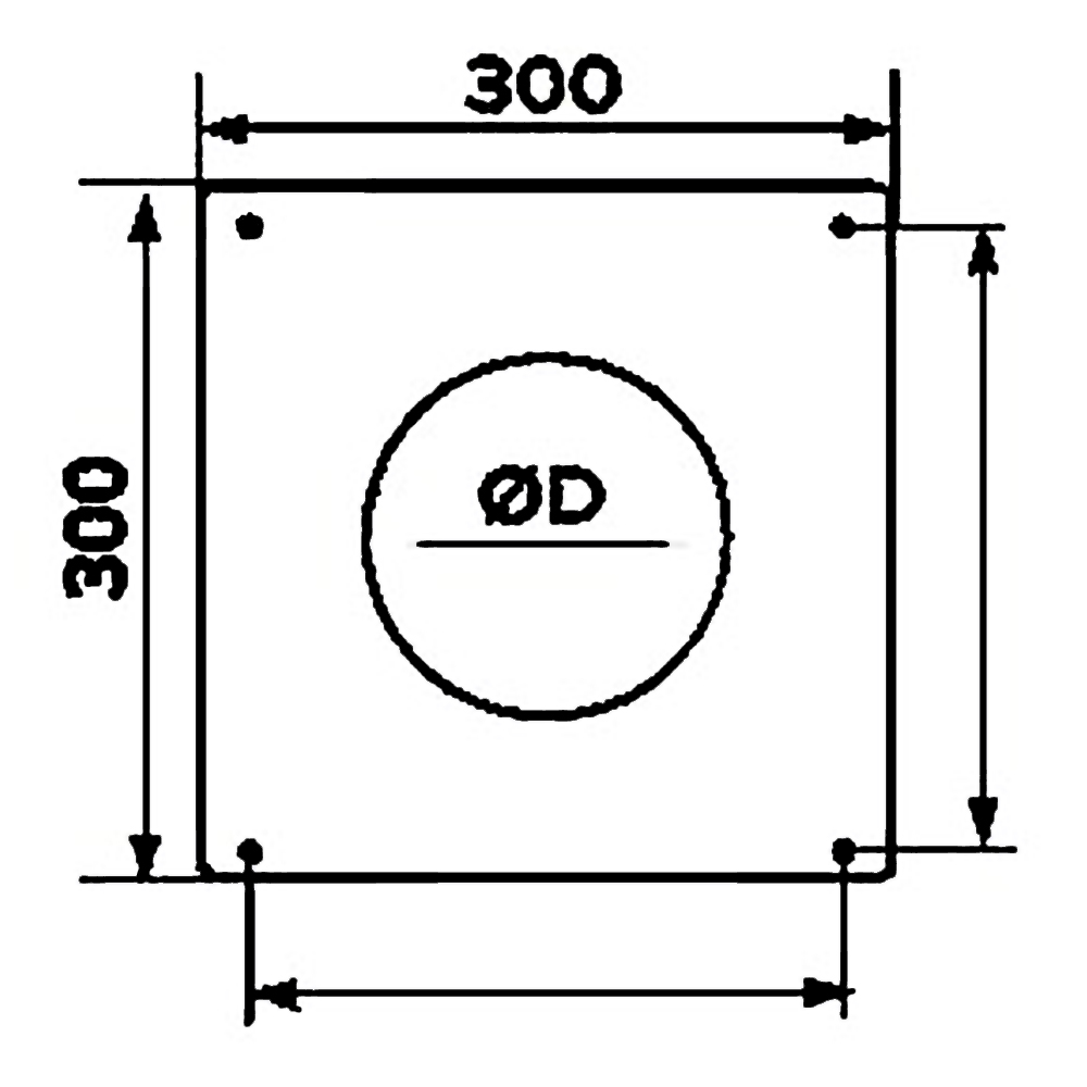 Площадка торцевая ERA с фланцем d100 мм металлическая