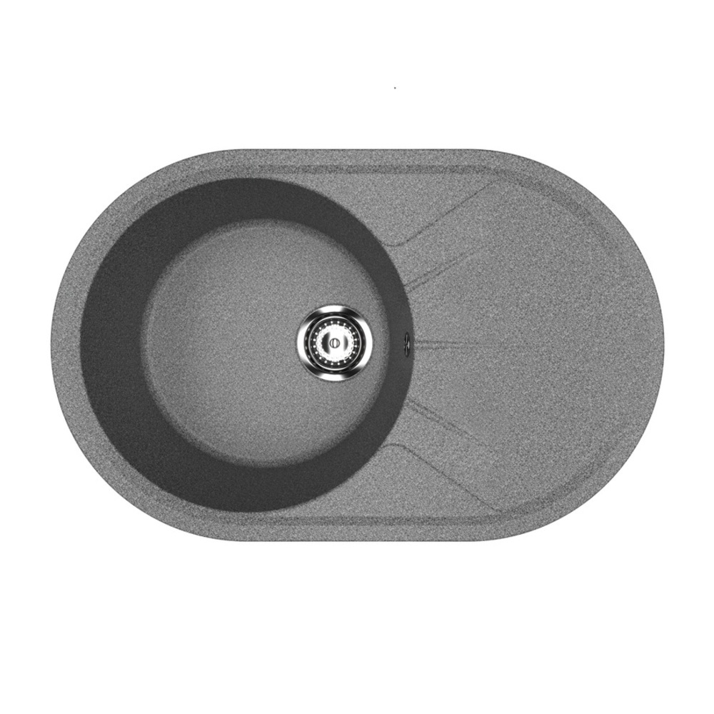 Мойка для кухни Simgran S-24 730х450х190 мм врезная круглая с крылом ...