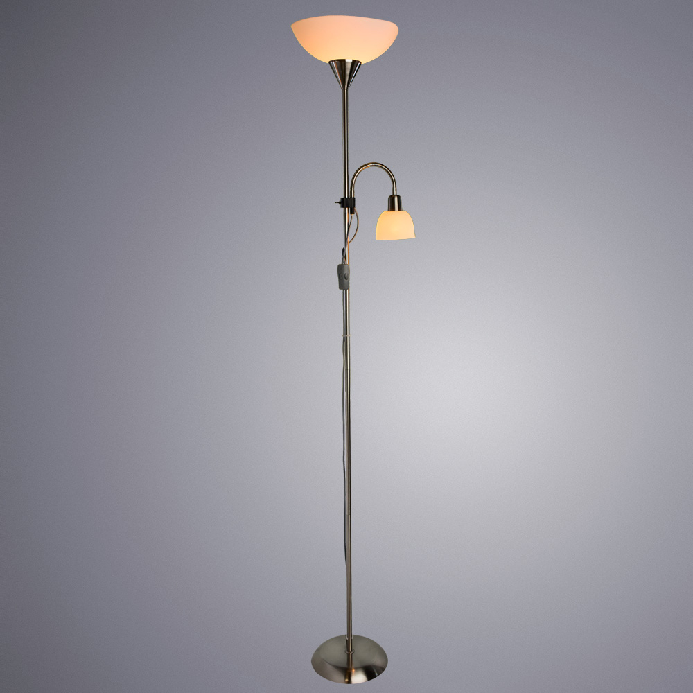 

Торшер ARTE LAMP Duetto (A9569PN-2SS) E27/E14 60/25 Вт 220 В IP20, Белый
