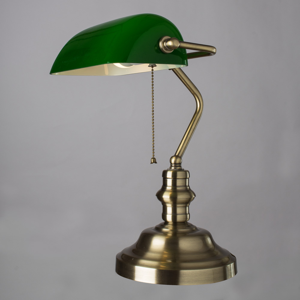 

Лампа настольная ARTE LAMP BANKER (A2492LT-1AB) E27 60 Вт 220 В IP20, Зеленый