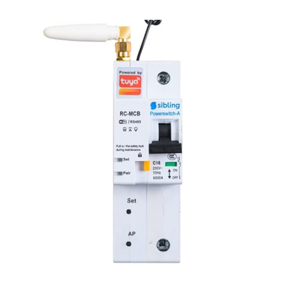 фото Умный автоматический выключатель sibling smart home powerswitch-a20 1p 3 ка на din-рейку