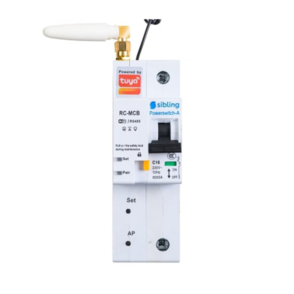 фото Умный автоматический выключатель sibling smart home powerswitch-a25 1p 3 ка на din-рейку