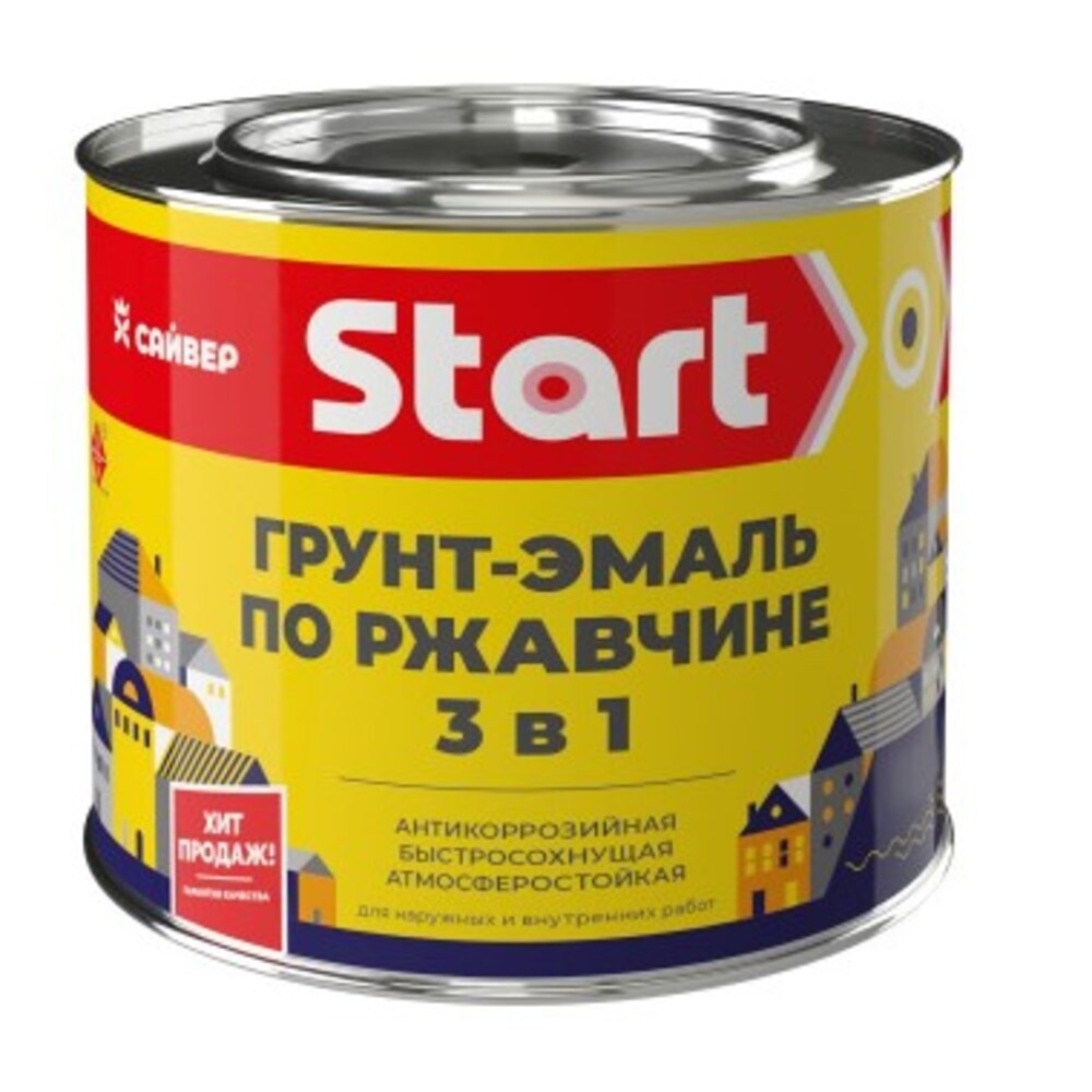 Грунт-эмаль по ржавчине 3в1 Старт серая 20 кг — купить в Санкт ...