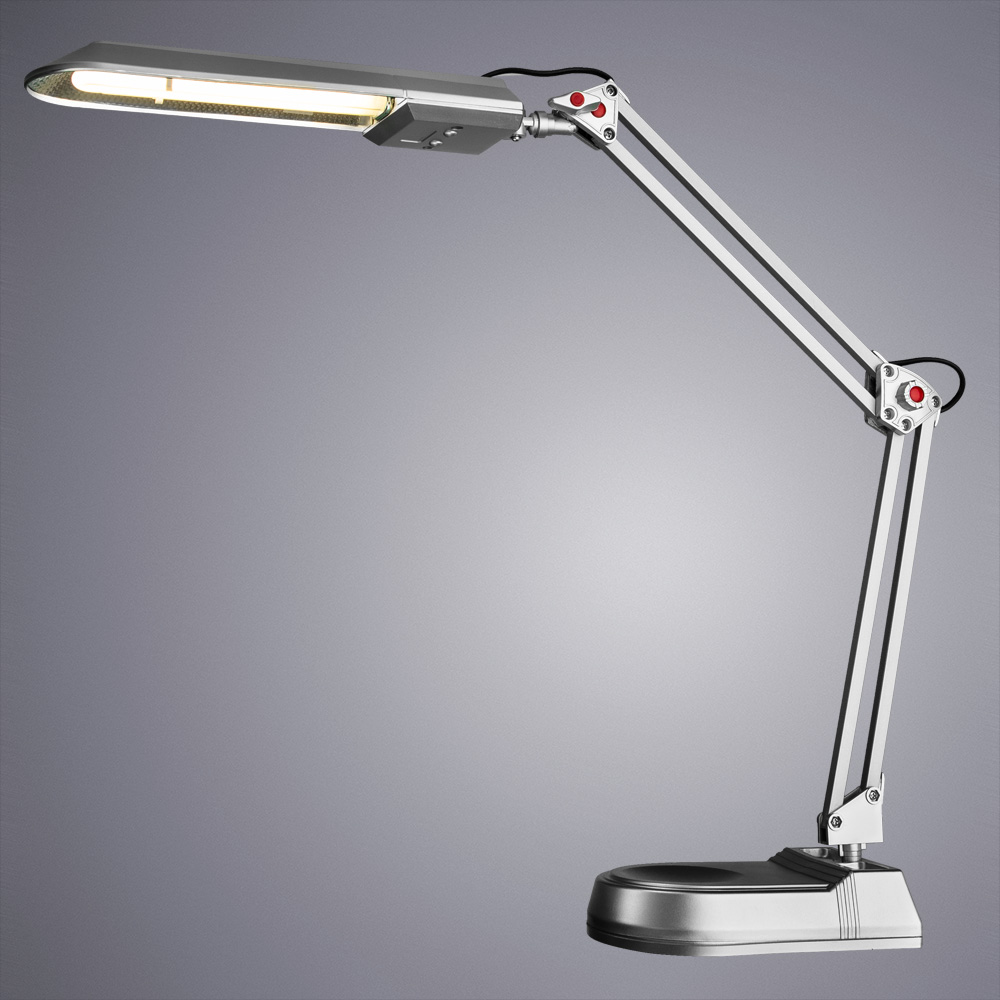 

Лампа настольная ARTE LAMP DESK (A5810LT-1SI) G23 11 Вт 220 В 3000К теплый белый свет IP20, Серебро