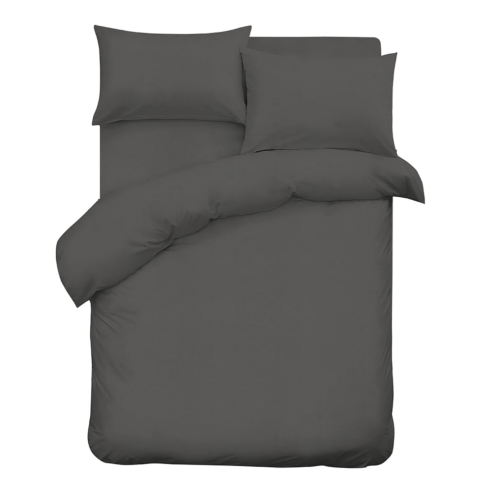 фото Комплект постельного белья 1,5-спальный сатин lorikeet solo графит с простыней 180х215 см