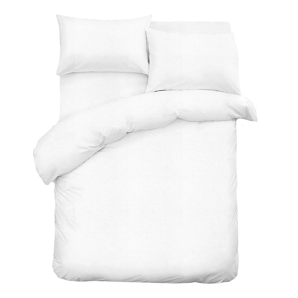 фото Комплект постельного белья 2-спальный сатин lorikeet solo белый с простыней 215х260 см