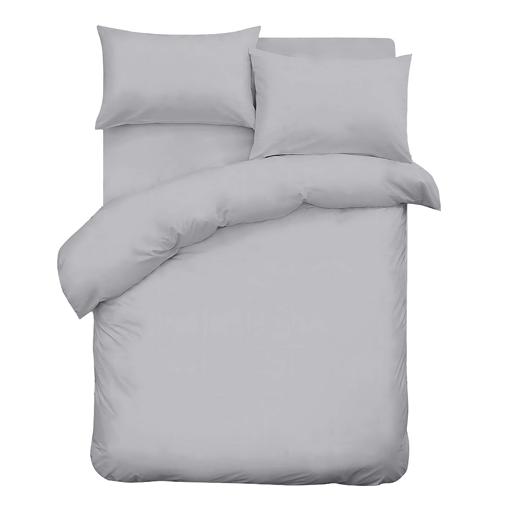 фото Комплект постельного белья 2-спальный сатин lorikeet solo серый с простыней 180х215 см