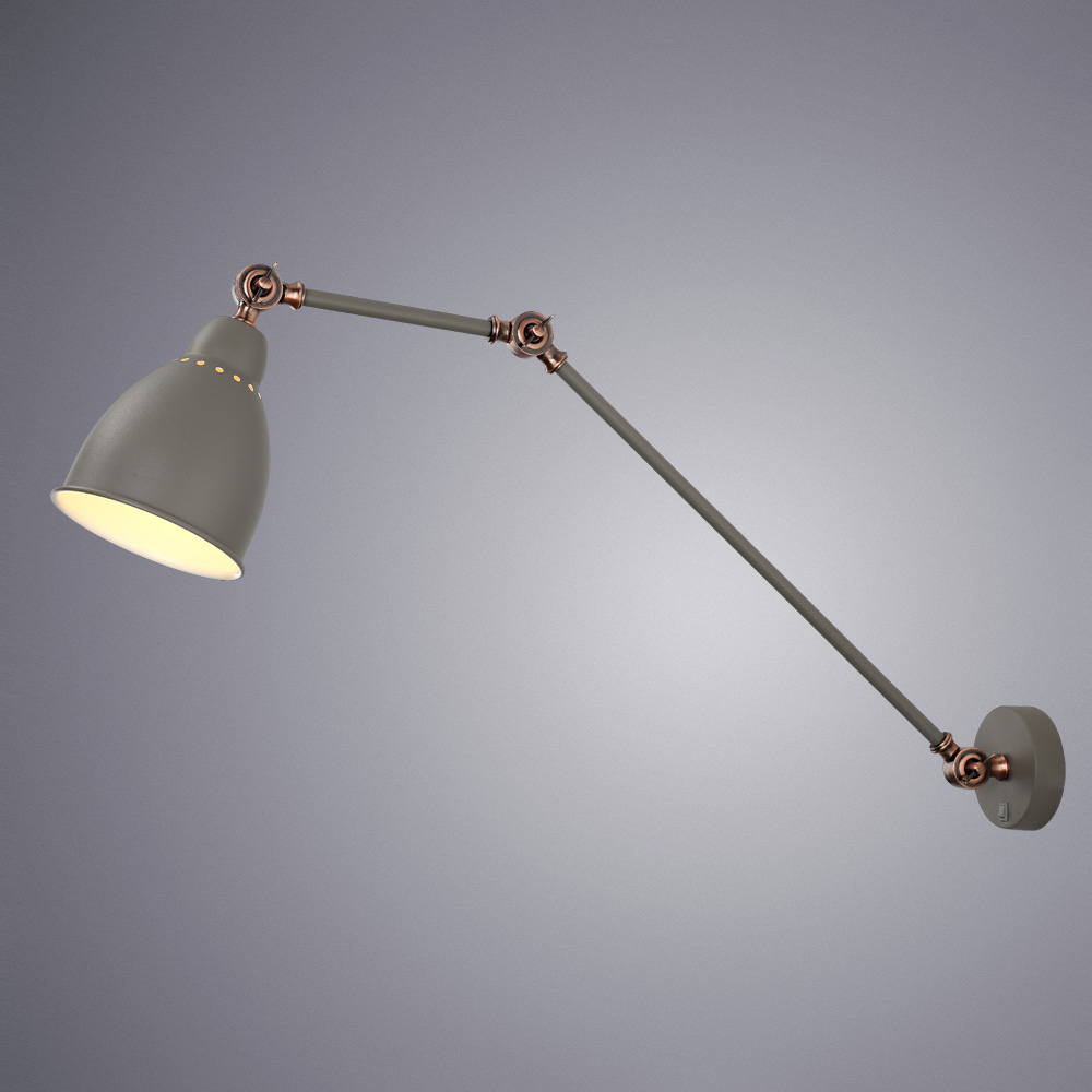 

Бра настенное ARTE LAMP BRACCIO (A2055AP-1GY) E27 60 Вт 220 В IP20