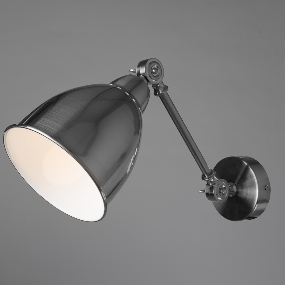 

Бра настенное ARTE LAMP BRACCIO (A2054AP-1SS) E27 60 Вт 220 В IP20, Матовое серебро