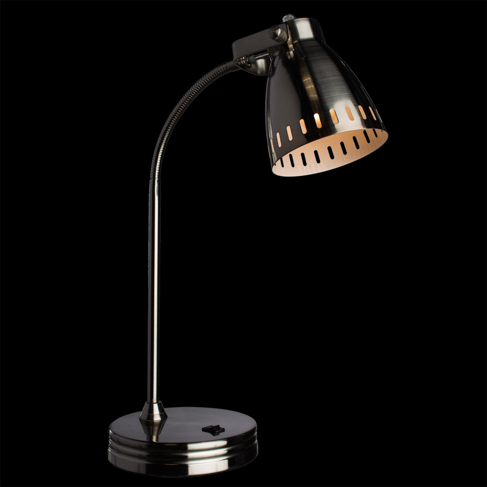 

Лампа настольная ARTE LAMP LUNED (A2214LT-1SS) E27 40 Вт 220 В IP20, Матовое серебро