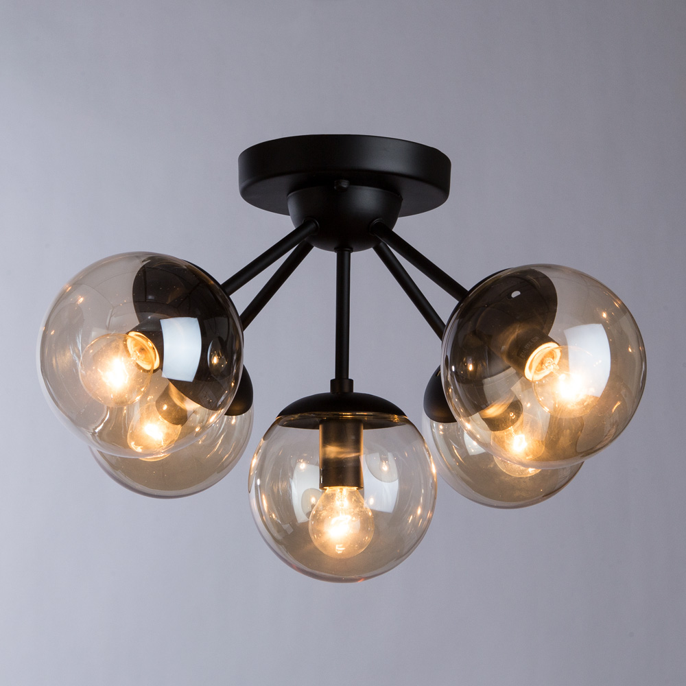 

Люстра подвесная ARTE LAMP BOLLA (A1664PL-5BK) E14 60 Вт 220 В IP20, Янтарный