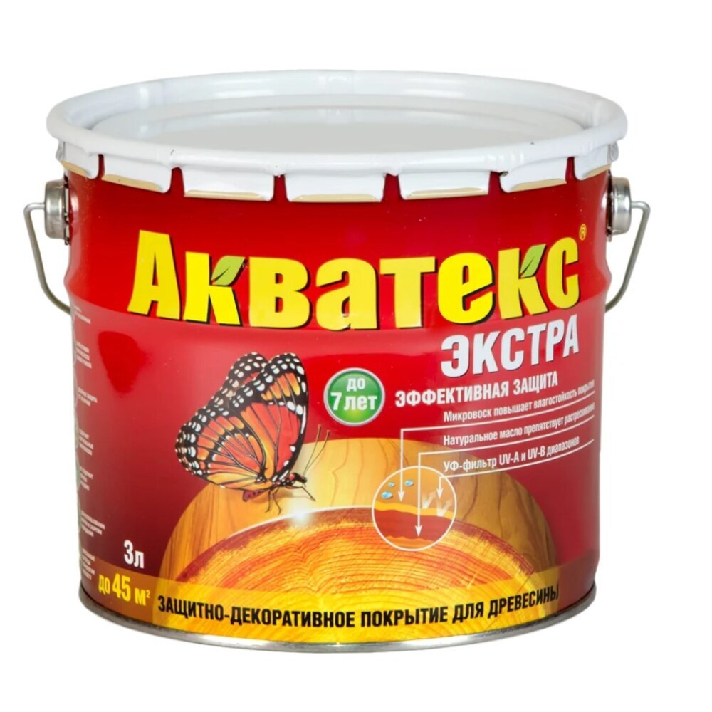 Антисептик Акватекс Экстра для дерева белый 3 л (13846) — купить в ...