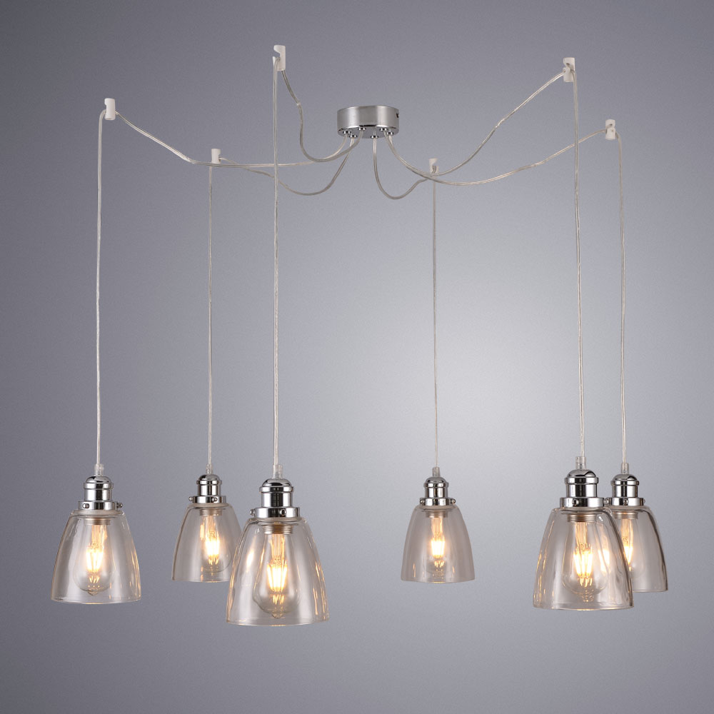 

Люстра потолочная ARTE LAMP TRENTO (A9387SP-6CC) E27 40 Вт 220 В IP20, Прозрачный