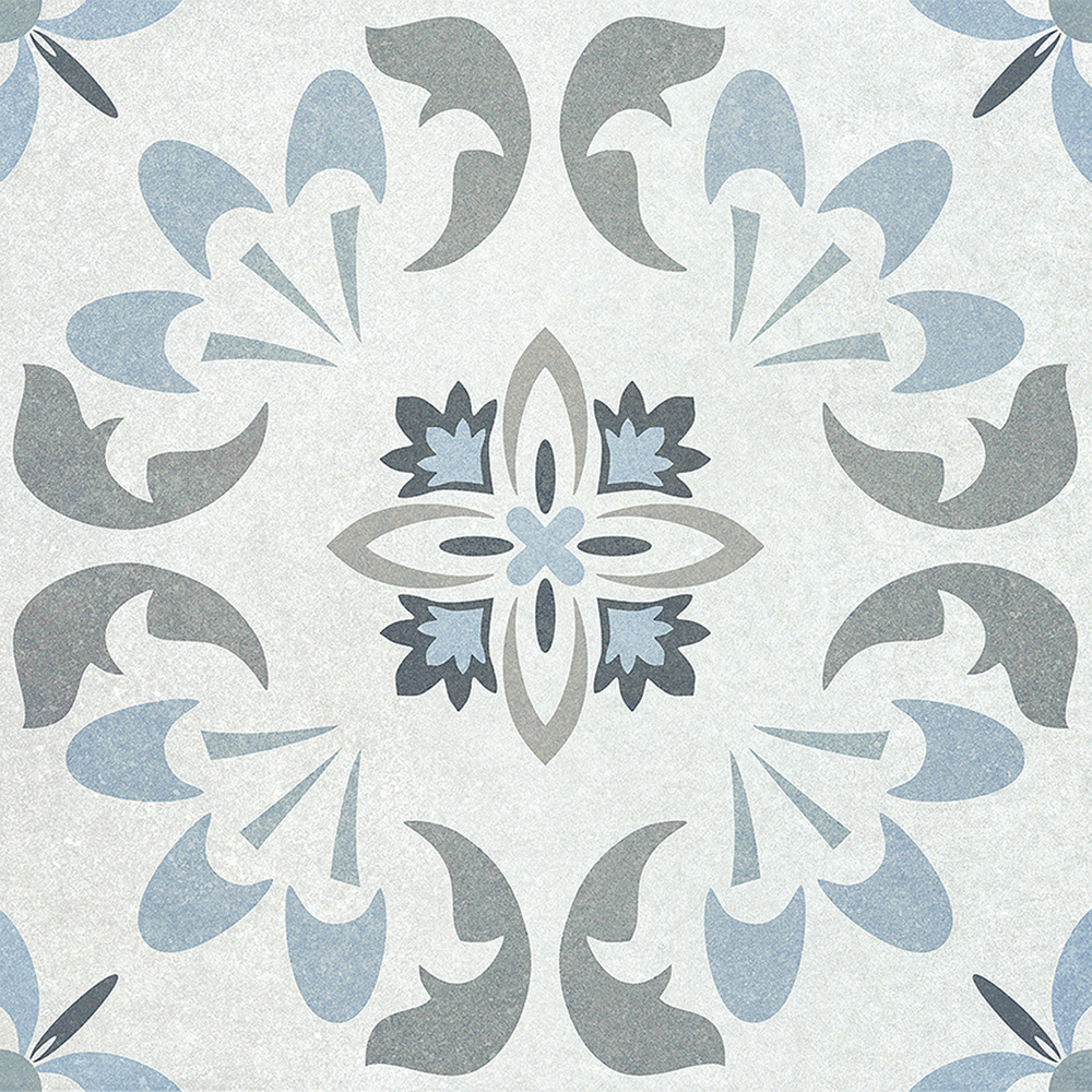 фото Керамогранит progres majolica серый светлый декор 450х450х8 мм (6 шт.=1,215 кв.м)