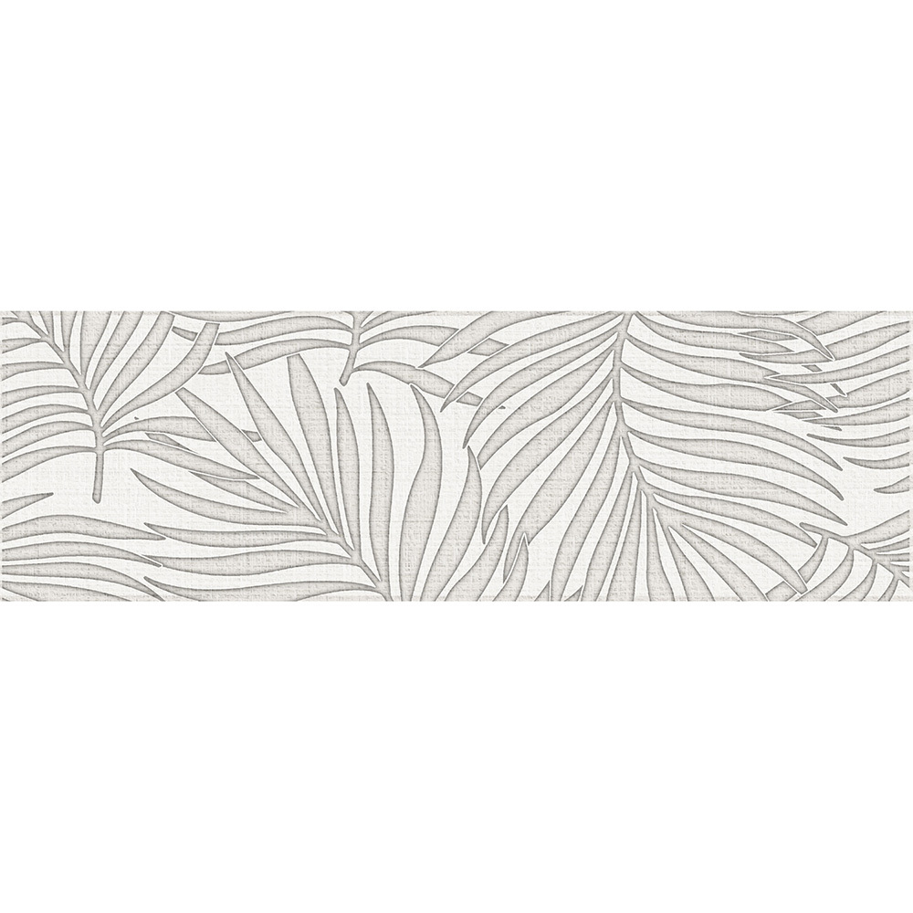 фото Плитка бордюр kerama marazzi тессуто листья серая 250x77x8 мм