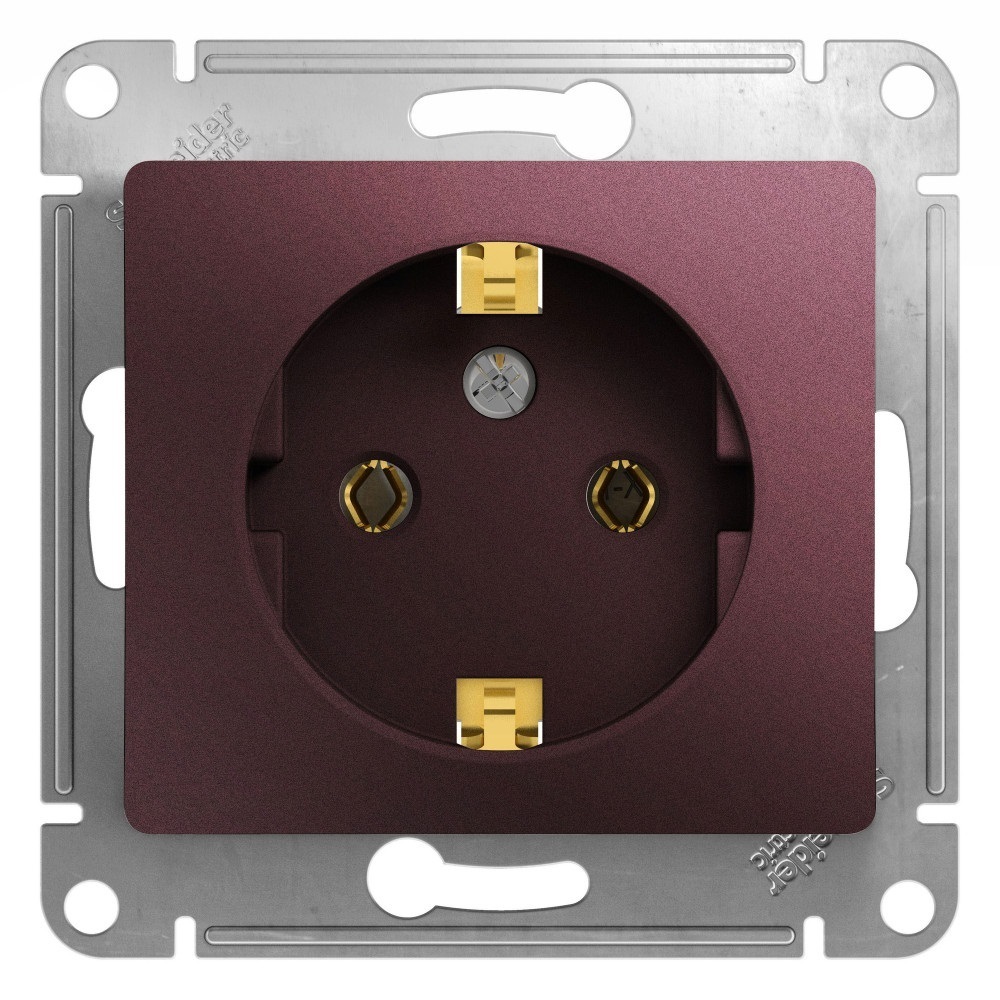 

Розетка Systeme Electric Glossa встраиваемая баклажановая (GSL001143), Серый