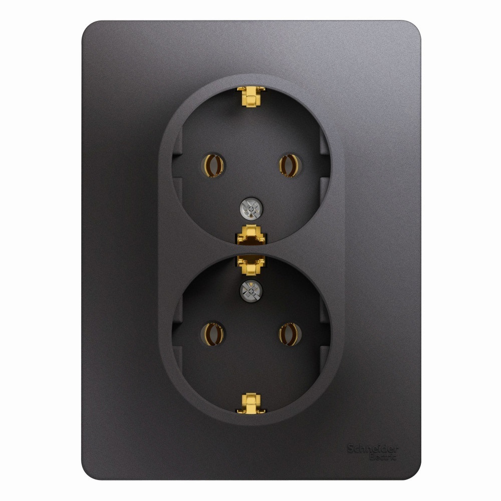 

Розетка Systeme Electric Glossa встраиваемая графит (GSL001324), Серый