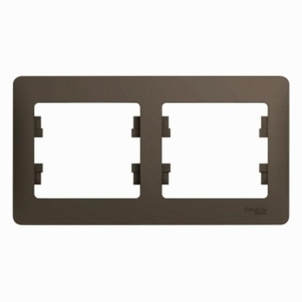 

Рамка Systeme Electric Glossa двухместная шоколад (GSL000802), Коричневый